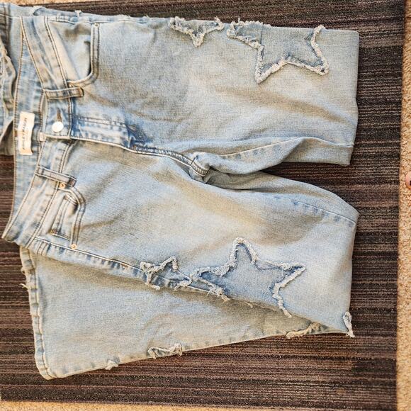 Ashley Mason Star Patched Premium High Rise Boot Cut Jeans Sz 00 - Picture 4 of 6